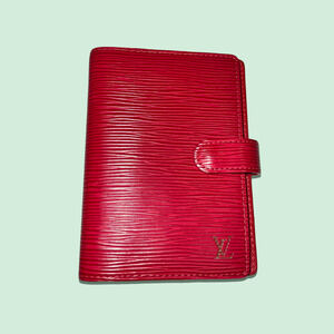 NOT FOR SALE! LOUIS VUITTON Small Red Epi Leather Ring Agenda Cover
